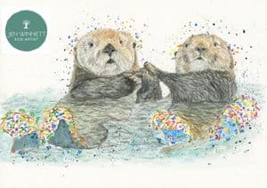 OTIS AND OPAL THE OTTERS - SIGNED PRINT