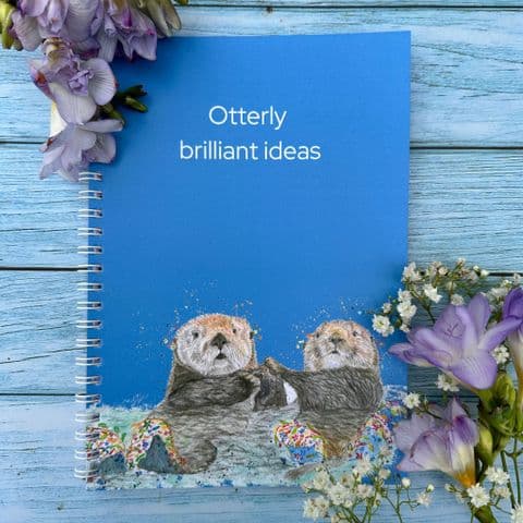 OTTERS LINED ECO FRIENDLY NOTEBOOK - A5 - UK MADE