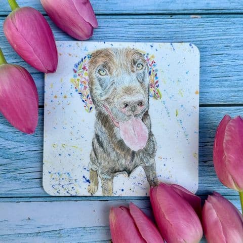 OZZY THE LABRADOR LUXURY CORK COASTER