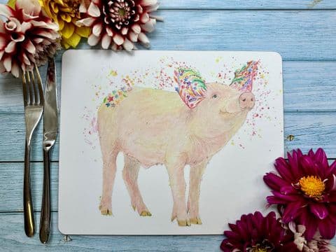 PABLO THE PIG LUXURY CORK PLACEMAT