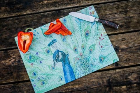 PICASSO THE PEACOCK ECO-CHOPPING BOARD