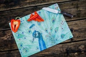 PICASSO THE PEACOCK ECO-CHOPPING BOARD
