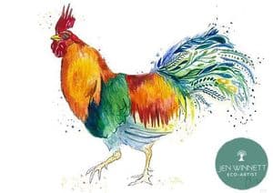 REGGIE THE ROOSTER SIGNED PRINT