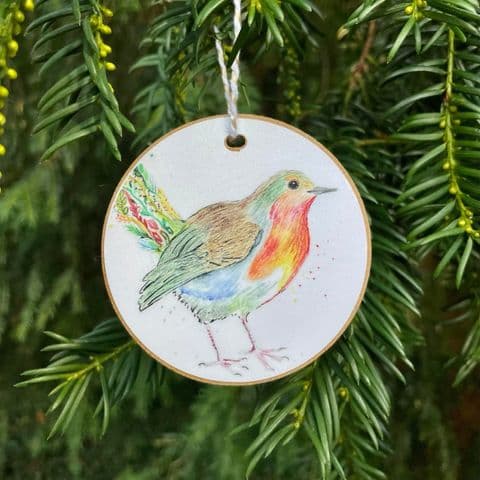 ROBBIE THE ROBIN CHRISTMAS DECORATION