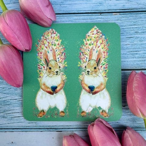 SAMMY THE SQUIRREL LUXURY CORK COASTER