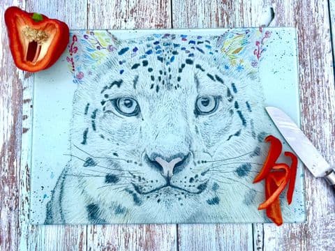 SAPPHIRE THE SNOW LEOPARD ECO-CHOPPING BOARD
