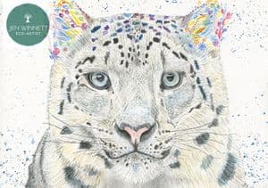 SAPPHIRE THE SNOW LEOPARD SIGNED PRINT