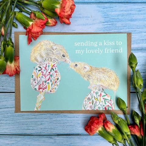 SENDING A KISS TO MY LOVELY FRIEND ECO CARD