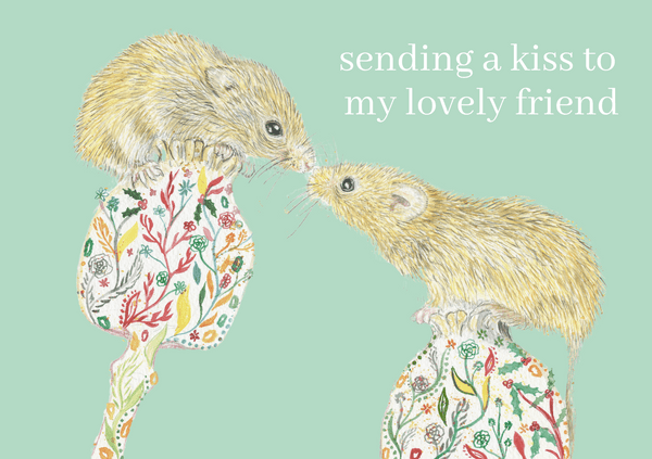 SENDING A KISS TO MY LOVELY FRIEND ECO CARD