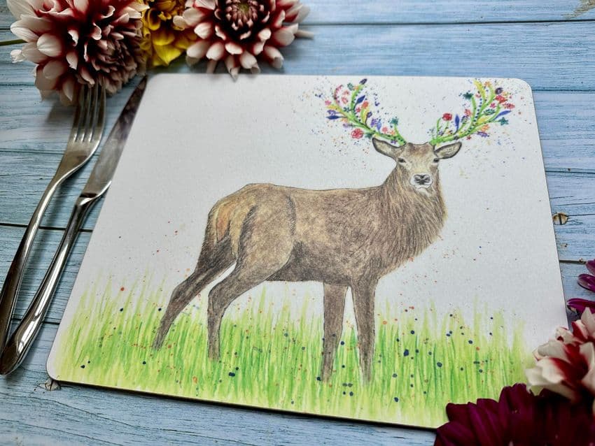 SOLOMON THE STAG LUXURY CORK PLACEMAT