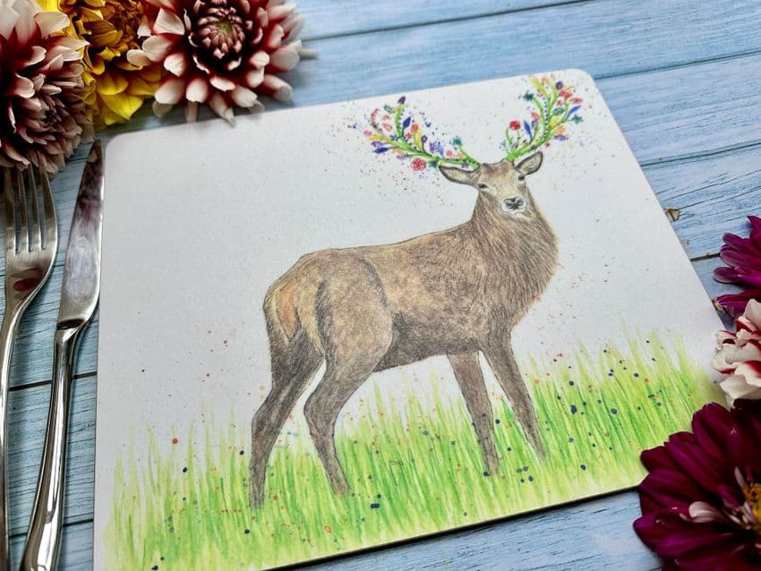 SOLOMON THE STAG LUXURY CORK PLACEMAT