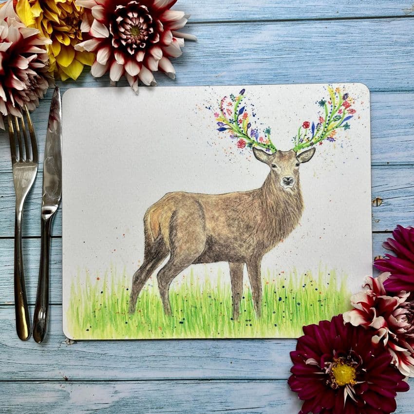 SOLOMON THE STAG LUXURY CORK PLACEMAT