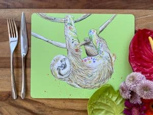 SOPHIE THE SLOTH CORK PLACEMAT