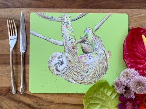 SOPHIE THE SLOTH CORK PLACEMAT