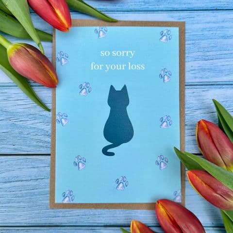SORRY FOR YOUR LOSS CAT ECO CARD