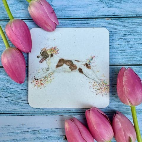 SPRING THE SPANIEL LUXURY CORK COASTER