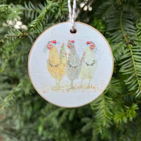 THREE FRENCH HENS DECORATION