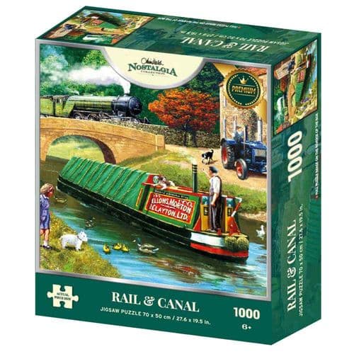 Kidicraft Rail & Canal Kevin Walsh Nostalgia 1000 Piece Jigsaw Puzzle