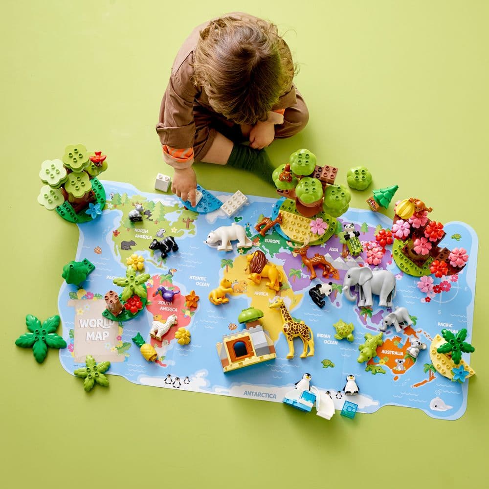 LEGO Duplo Wild Animals of the World Building Set 142 Pieces for Ages 2+ LEGO Duplo Wild Animals of the World Building Set 142 Pieces for Ages 2+
