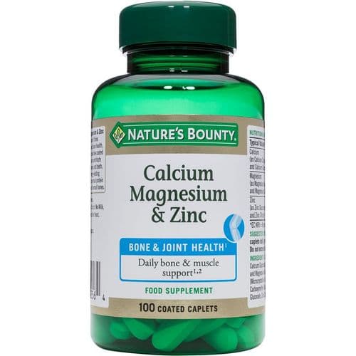 Nature's Bounty Calcium, Magnesium & Zinc 100 Caplets