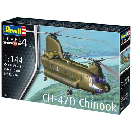 Revell CH 47D Chinook Helicopter Military Model Kit 03825 Scale 1144