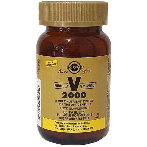 Solgar Formula VM Prime for Adults 50+ 60 TABLETS solgar vm 2000 60 tablet