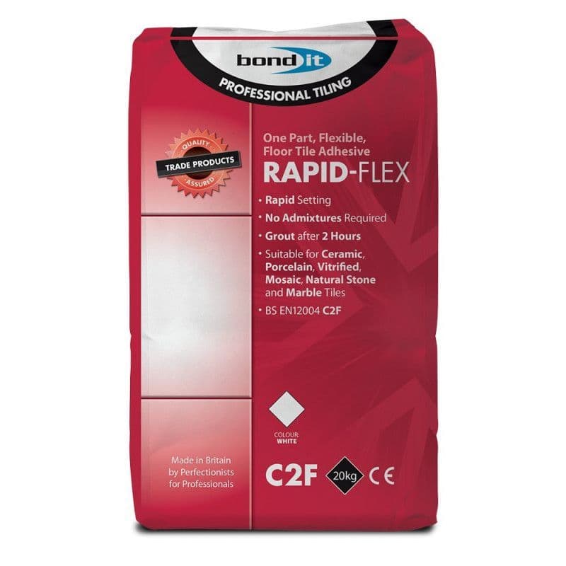 RAPIDFLEX Flexible Floor Tile Adhesive White 20kg