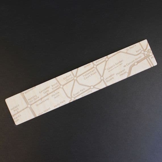15 London Underground Birch Plywood Bookmarks