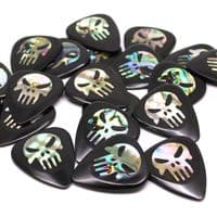 Punisher Tones African Ebony and Green Abalone 1 Pick
