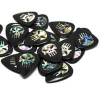 Punisher Tones African Ebony and Green Abalone 1 Pick