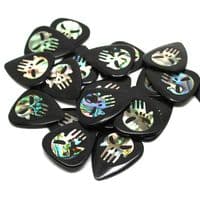 Punisher Tones African Ebony and Green Abalone 1 Pick