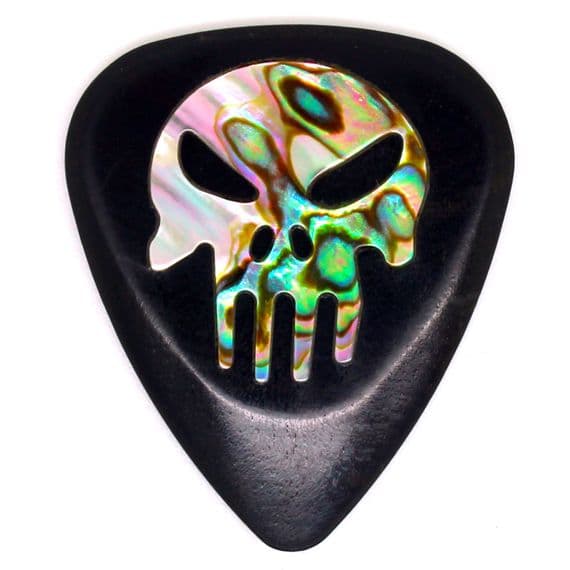 Punisher Tones African Ebony and Green Abalone 1 Pick