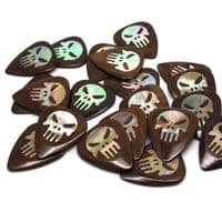 Punisher Tones Indian Chestnut and Greenlip Abalone 1 Pick