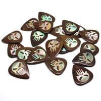 Punisher Tones Indian Chestnut and Greenlip Abalone 1 Pick