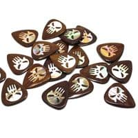 Punisher Tones Indian Chestnut and Greenlip Abalone 1 Pick