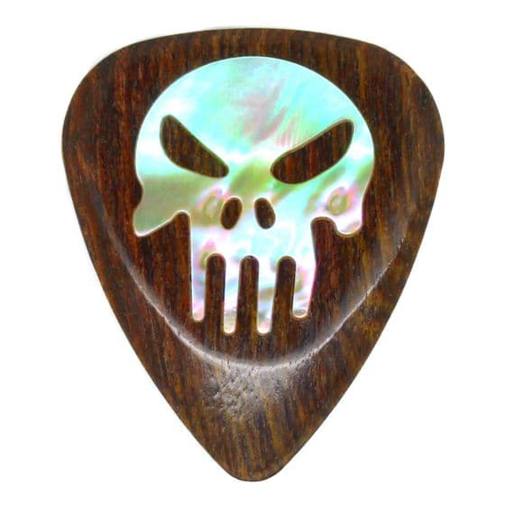 Punisher Tones Indian Chestnut and Greenlip Abalone 1 Pick