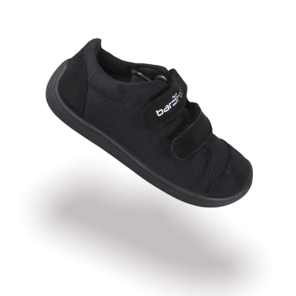 3f Bar3foot Elf Denver Black Canvas Trainers Vegan