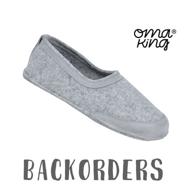 Backorder Omaking Wool Felt Slippers Grey