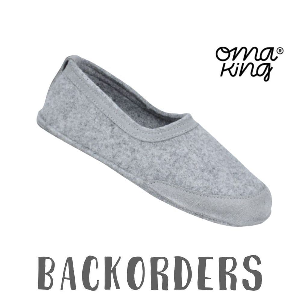 Backorder Omaking Wool Felt Slippers Grey