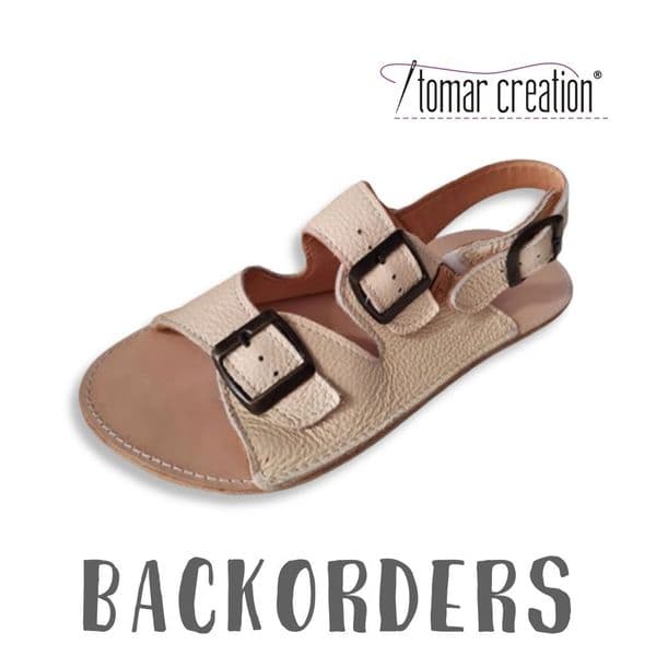 Backorder Tomar Creation Nature Triple Buckle Leather Sandals
