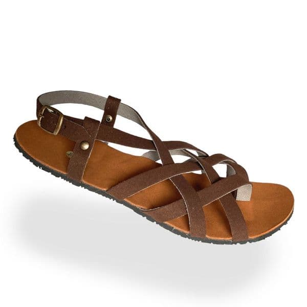 Backorders BioWorld Adriano Vegan Barefoot Sandals - Brown