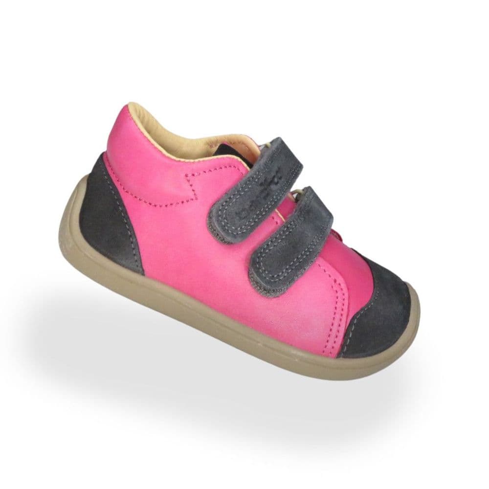 Bar3foot Smart Leather Barefoot Shoes - Pink/Grey