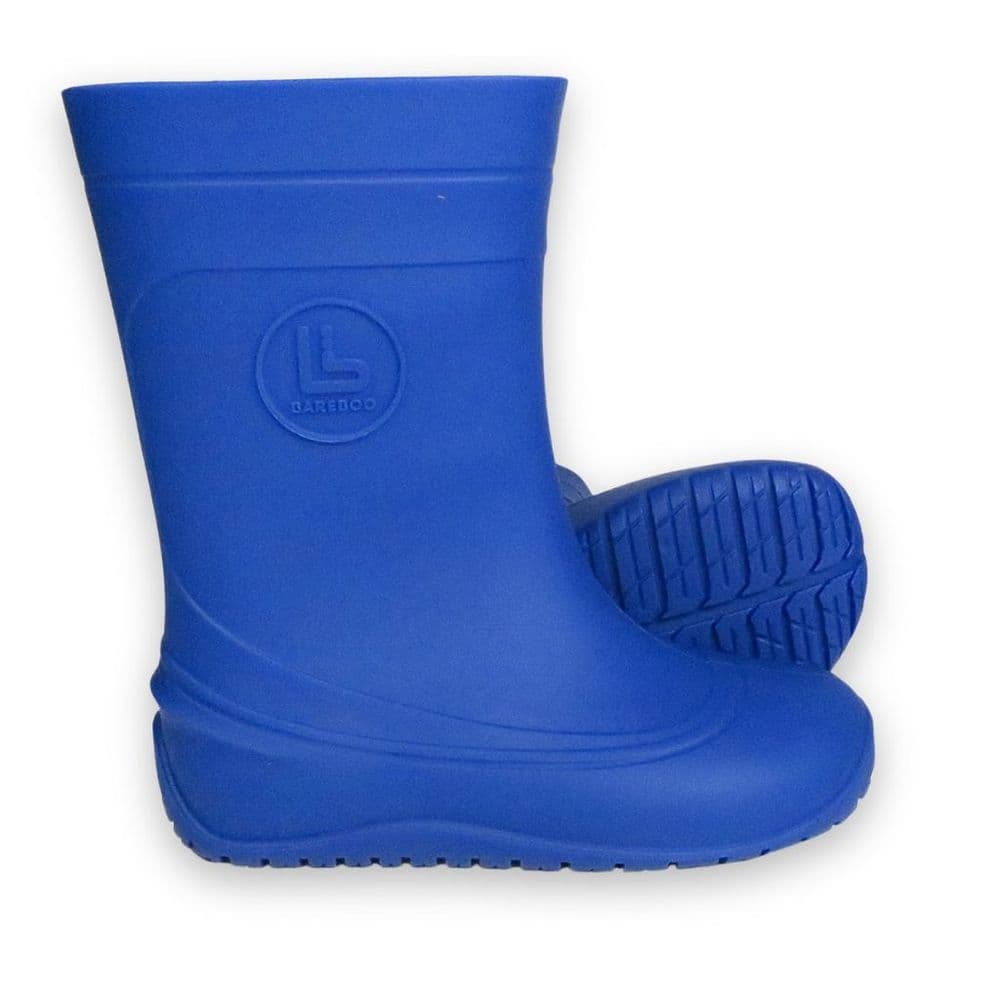Bareboo Barefoot Rain Boots Wellies - Blue