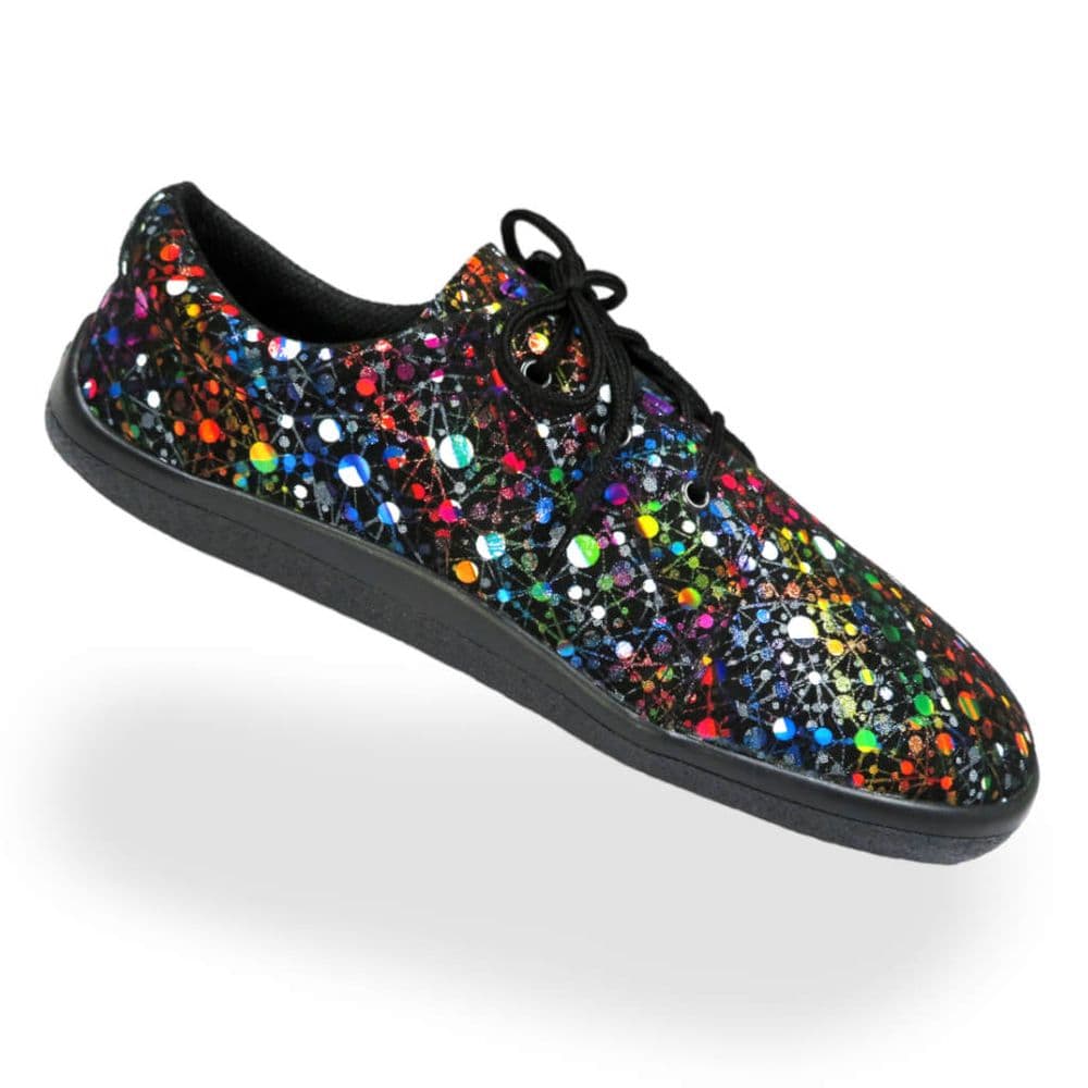 Beda Barefoot Low Leather Lace Shoes Parrot Black