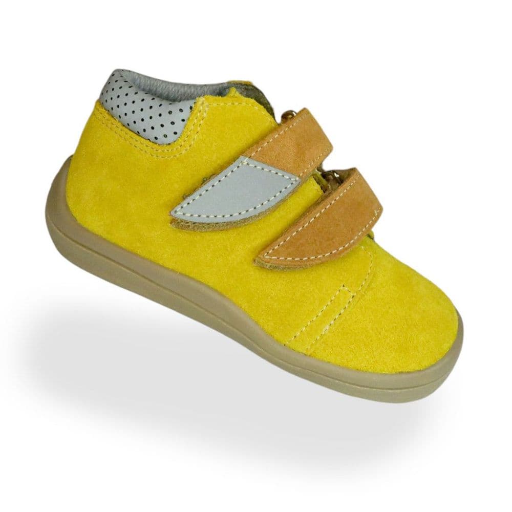 Beda Barefoot Mauro Water-repellent Leather Ankle Shoes Yellow