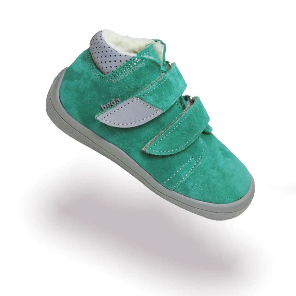 Beda Barefoot Sam WoolLined Winter Ankle Shoes Green