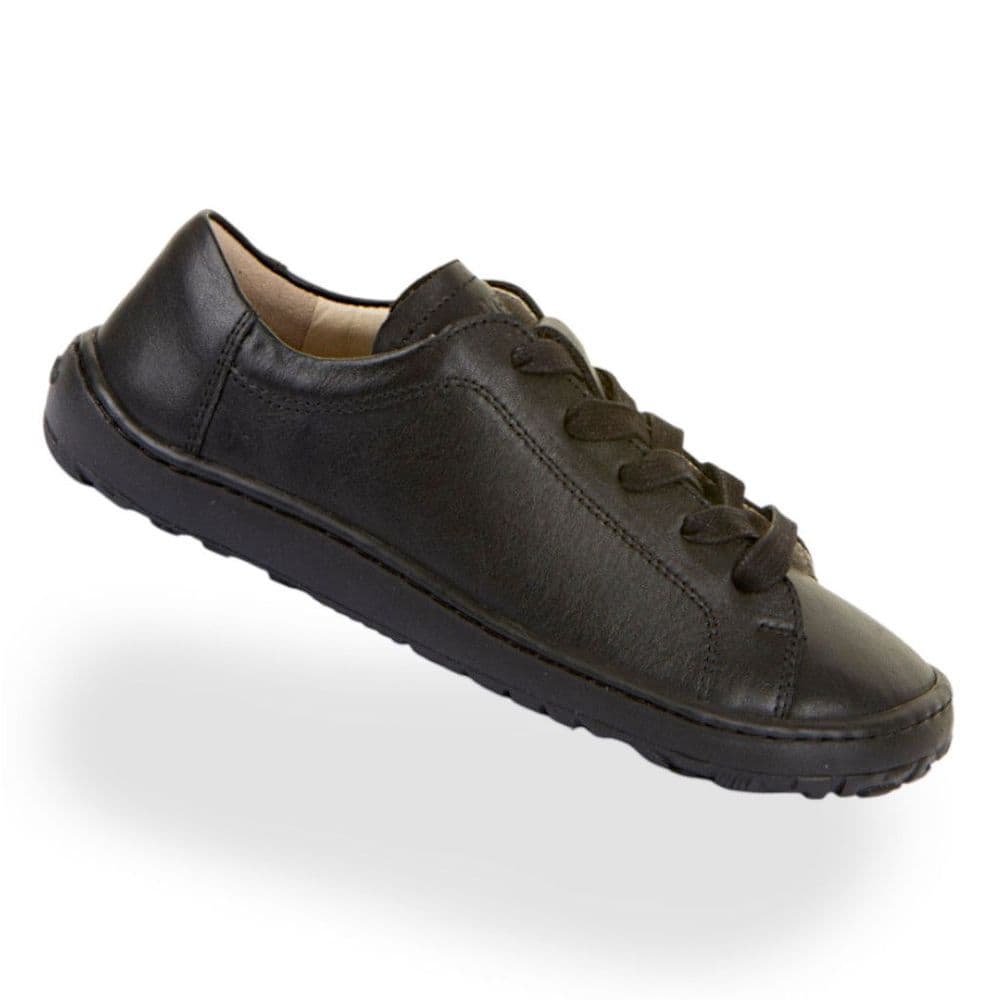 Froddo Barefoot Alex Laces Leather Shoes Black  | Flexible Kids Shoes