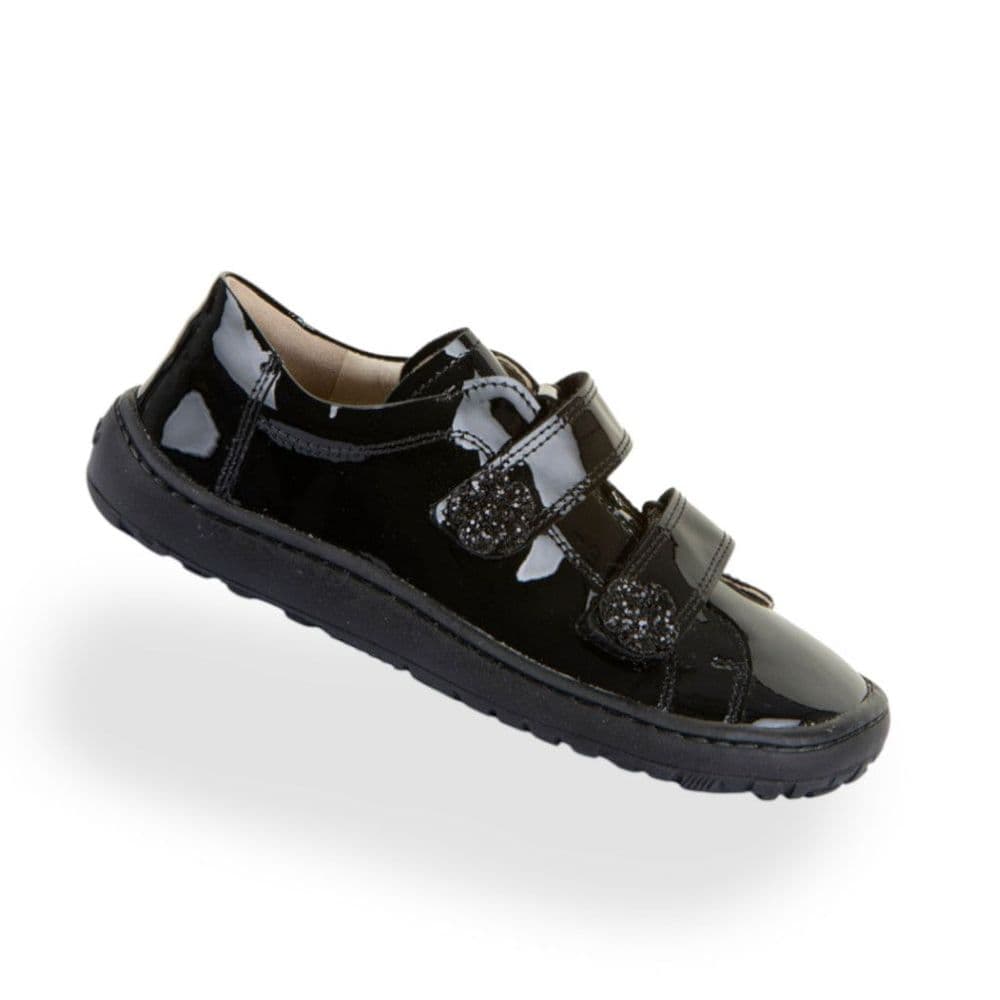 Froddo Barefoot Alexandra Patent Leather School Shoes Black  | Flexible Kids Shoes
