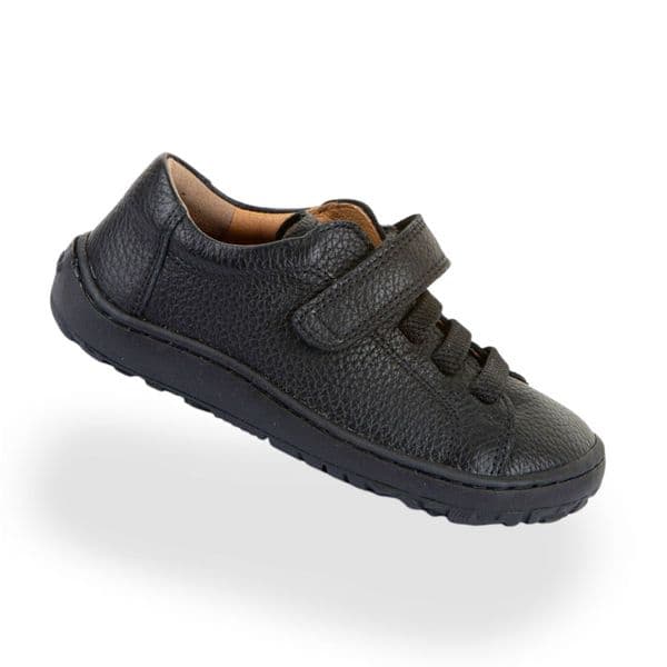 Froddo Barefoot Elastic Trainers Black  | Flexible Kids Shoes