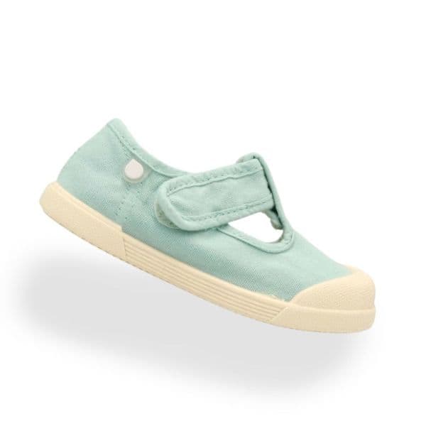 Igor Lona Pepito Barefoot Canvas T-Bar Shoes - Menta